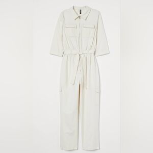 NWT Denim boiler suit In Off-White/ Cream